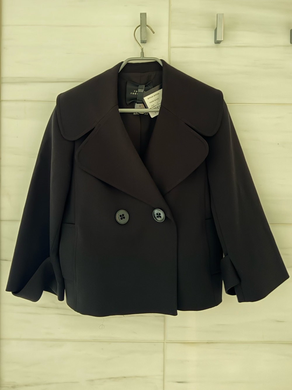 Robert Rodriguez R Peacoat Jacket Women's Size 10 Black NWT